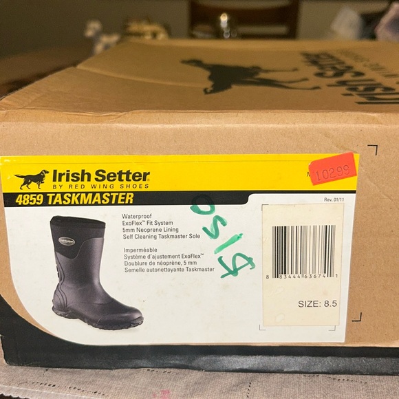NWT Irish Setter Neoprene Waterproof 4859 Taskmaster Black Boots Women Size 8.5 - Picture 3 of 9